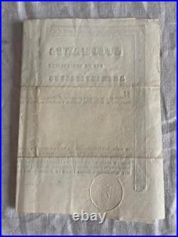 Vieux Papier 1847 Bulle Papale/pontificale Attestation/certificat Relique