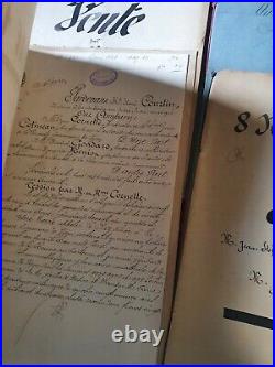 Vieux Papier Acte Notaire Succession Ventes Mariage Échange Donation 1900
