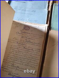 Vieux Papier Acte Notaire Succession Ventes Mariage Échange Donation 1900