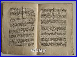 Vieux Papiers Extrait des Registres du Conseil d'état 1715