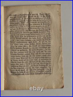 Vieux Papiers Extrait des Registres du Conseil d'état 1715