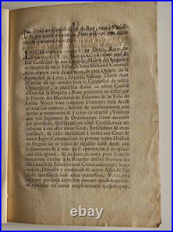 Vieux Papiers Extrait des Registres du Conseil d'état 1715