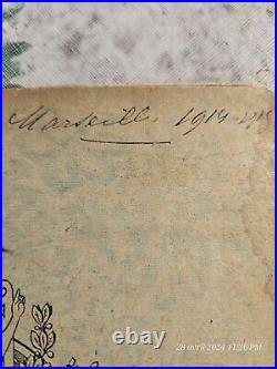 Vieux carnet de 1914-1915 écrite à la main, écriture ancienne, carnet entier