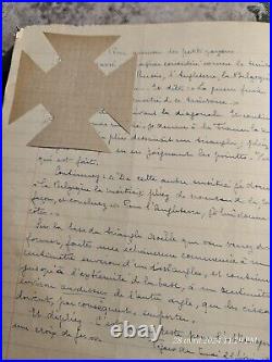 Vieux carnet de 1914-1915 écrite à la main, écriture ancienne, carnet entier