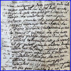 Vieux papier Filigrané, Giuseppe Battaglini XVIII-XIXe Mathématicien, Manuscrite