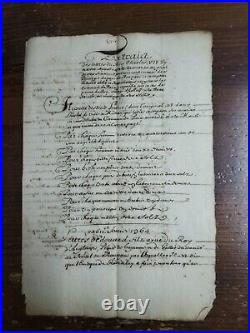 Vieux papier extrait des lettres du roi Charles VII 1432