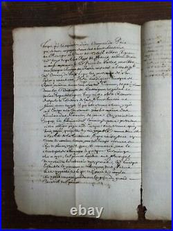 Vieux papier extrait des lettres du roi Charles VII 1432