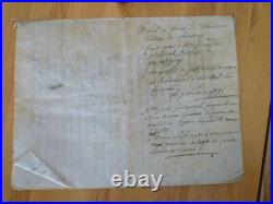 Vieux papier notarial rédigé sur peau 16 janvier 17