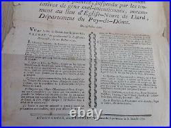 Vieux papiers1790/Proclamation du ROI crise des deniers a Eglise Neuve de Liard