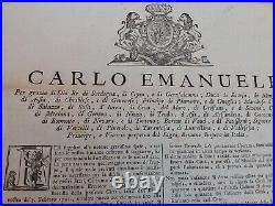 Vieux papiersPublication CARLO EMANUELE/Italie/1742/CONTI