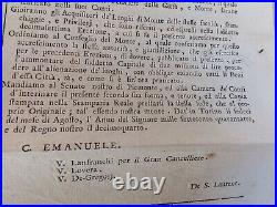Vieux papiersPublication CARLO EMANUELE/Italie/1742/CONTI