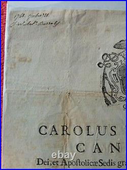 Vieux papiers 1748/ lettre PAPE BENOIT XIV en latin