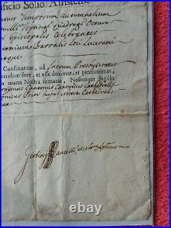 Vieux papiers 1748/ lettre PAPE BENOIT XIV en latin