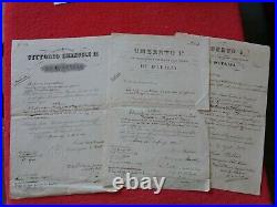 Vieux papiers ITALIE 1880/ 3 docs / Vittorio Emmanuele II et Umberto I