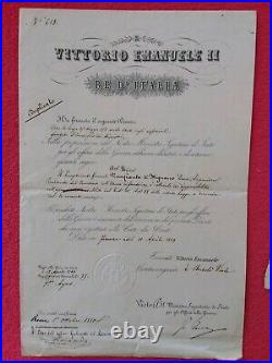 Vieux papiers ITALIE 1880/ 3 docs / Vittorio Emmanuele II et Umberto I