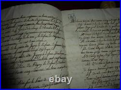 Vieux papiers acte notarial bail Premier empire 1806