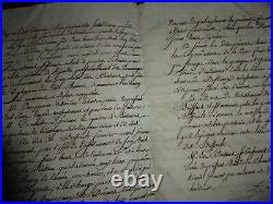 Vieux papiers acte notarial bail Premier empire 1806