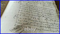 Vieux papiers actes notariés testaments héritages région Paris 17 éme siécle