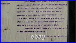 Vieux papiers de 1942 concernant le blocage des biens des juifs pendant la WW2
