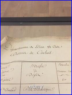 Vieux papiers, manuscrit ancien, Corbeil, Seine et oise, revolution française
