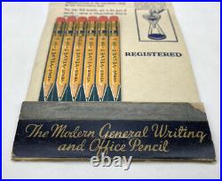 Vintage 1940'S Vénus Velours Crayons Géant Allumettes Avec / Matches Publicité