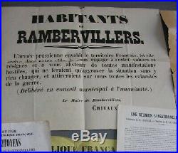Vosges. Lot Documents Affiches Guerre 1870 Anti Dreyfus, Patois, JournauxXIXè