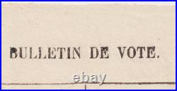 Votez Victor HUGO! Grand bulletin de vote des élections législative de 1849