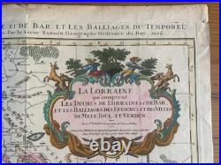 XVIIème LA LORRAINE dressée par le Sr SANSON géographe ordinaire du Roy en 1696