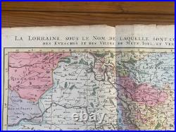 XVIIème LA LORRAINE dressée par le Sr SANSON géographe ordinaire du Roy en 1696