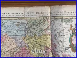 XVIIème LA LORRAINE dressée par le Sr SANSON géographe ordinaire du Roy en 1696