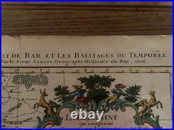 XVIIème LA LORRAINE dressée par le Sr SANSON géographe ordinaire du Roy en 1696