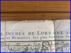 XVIIème LA LORRAINE dressée par le Sr SANSON géographe ordinaire du Roy en 1696