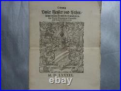 XVIème ordonnance en 1ère page armoirie de la ville de Strasbourg imprimée