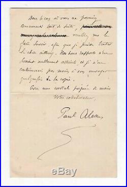 (affaire Dreyfus / Émile Zola) / Lettre Autographe De Paul Alexis / Calomnie
