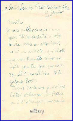 (claude Monet) / Lettre Autographe Signée De Camille Mauclair (1923/1924)