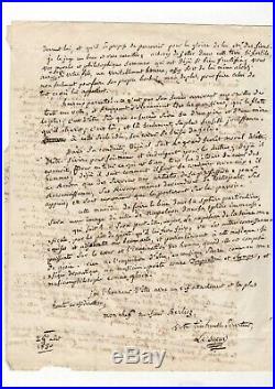 (hector Berlioz) / Lettre Autographe De Lesueur À Louis Berlioz (1830) / Avenir